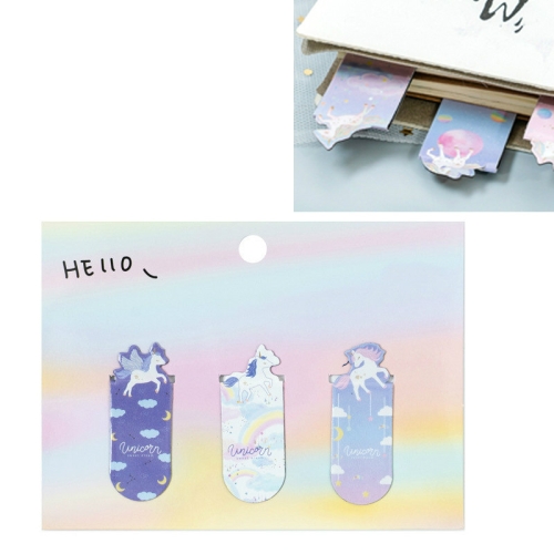 

2 PCS Cute Unicorn Magnetic Bookmark Set(Random Delivery)