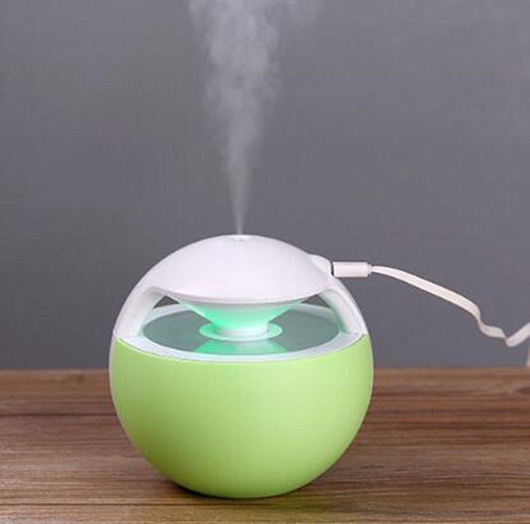

Mini USB Humidifier Creative Car Ultra Mute Atomizing Humidifier Colorful Light Atmosphere Air Humidifier(Green)