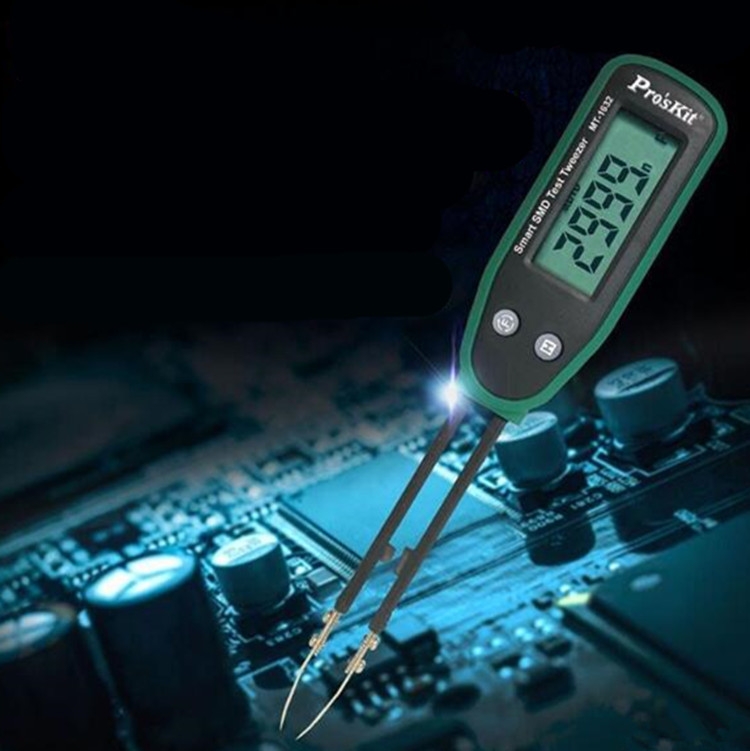 

MT-1632 Resistance Capacitance Tester Change Tweezers SMD Diode Test Clip(Green)