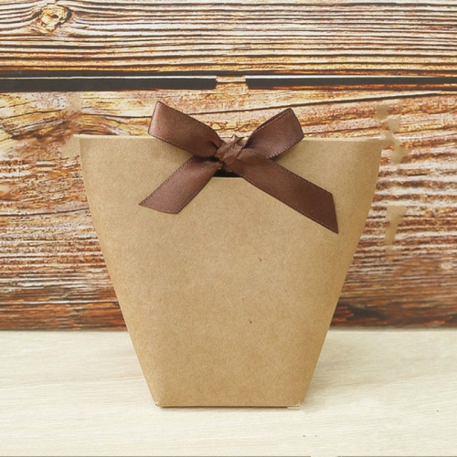 

5 PCS Bronzing Carton Gift Box Paper Folding Box Small Creative Gift Bag, Style:Blank(Kraft Paper)
