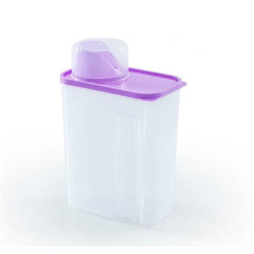 

3L Household Plastic Transparent Washing Powder Storage Box Storage Container( Purple)