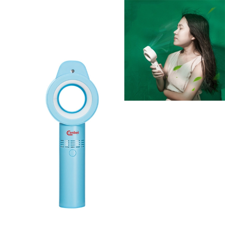 

Creative Desktop Leafless Fan USB Charging Portable Mini Spray Fan(Blue)