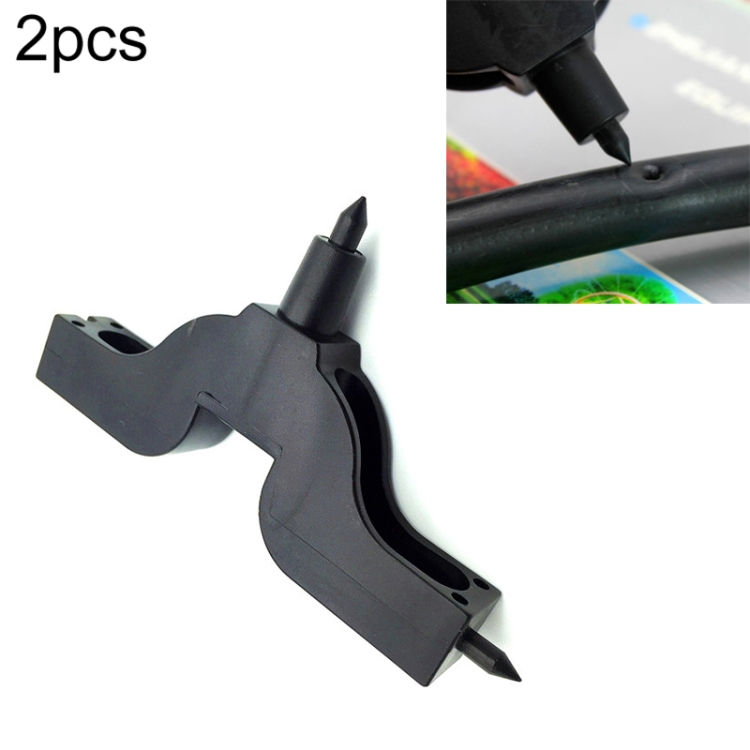 

2 PCS Dripper PE Pipe Mountain-shaped Hole Punch Garden Irrigation Opening(Black)