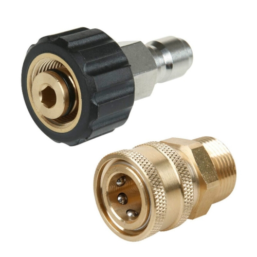 

Pressure Washer Accessories Quick Connect Car Wash Water Hose Quick Connection, Typle:15-3/8 Male + 14-3/8 Female