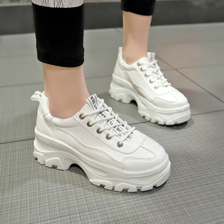 

Women Shoes Platform Sneakers, Size:39(White)