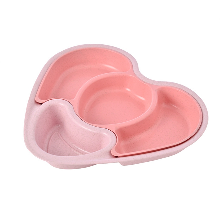 

Children Tableware Baby Kindergarten Divided Plate(Pink)
