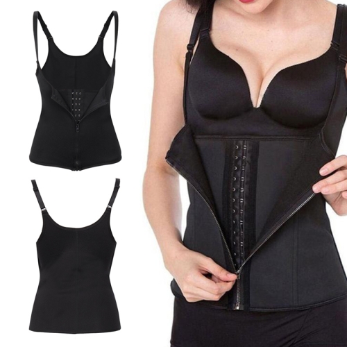 

Rubber Underwear Belly Belt Back Buckle Corset, Size:XXXL(Black)