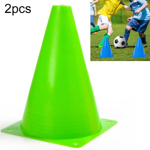 

10 PCS Football Obstacle Sign Tube Thickening Road Block Cone without Hole, Size: 18 x 14cm(Green)