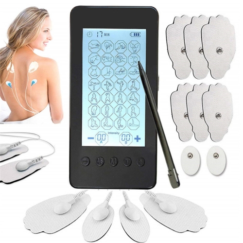 

5 PCS 28 Mode Digital Meridian Massage Therapy Device Low Frequency Pulse Massager, Specification:UK Plug