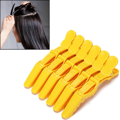 

6 PCS Hair Not Easy to Slip off Hair Salon Barber Shop Style Partition Special Clip Hair Tools(Yellow)