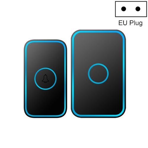 

CACAZI A78 Long-Distance Wireless Doorbell Intelligent Remote Control Electronic Doorbell, Style:EU Plug(Elegant Black)
