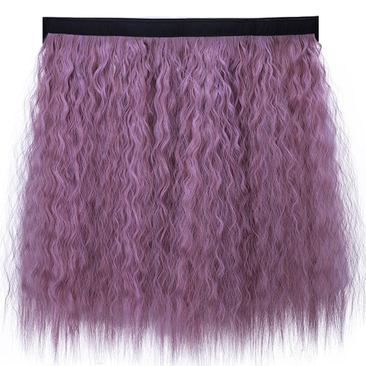 

8261B Detachable Hat Wig Piece Explosive Curly Wig(Thin Rattan Color)