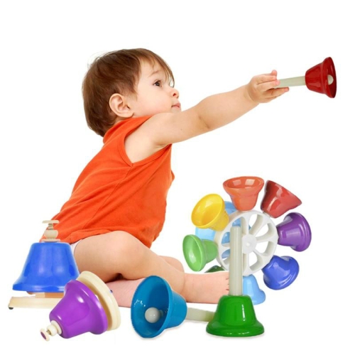 

Orff Instrument Eight-tone Bell Percussion Musical Toy for Children, Size:14.7 x 14.7 x 5.8cm(Colorful)