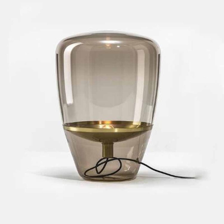 

Postmodern Minimalist Creative Dining Table Retro Designer Living Room Study Glass Table Lamp, CN Plug, Size:M