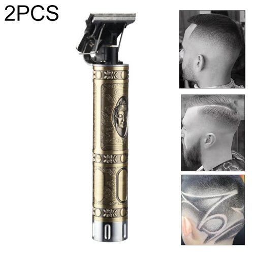 

2 PCS T9 Clipper Electric Clipper Full Metal Copper Tube Oil Head Scissors(Buddha Head)