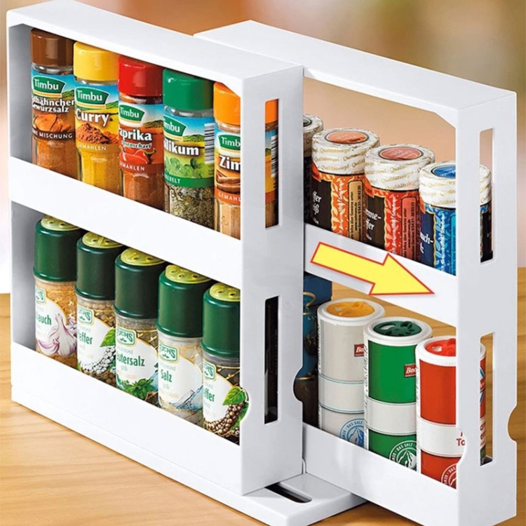 

Kitchen Rotating Spice Rack Seasoning Storage Rack