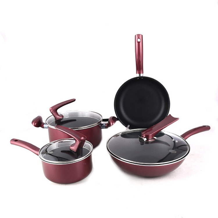 

7 In 1 Household Nonstick Cookware Wok Soup Pot Pan Set