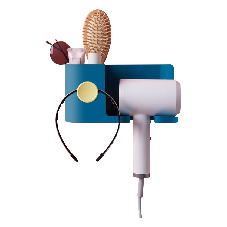 

Household Multi-purpose Punch-free Toilet Hair Dryer Storage Rack(Blue)