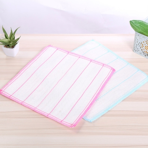 

20 PCS Bamboo Fiber Dish Cloth Household Rag Eight-layer Thickened Non-stick Oil Cleaning Rag Random Color(30x30)