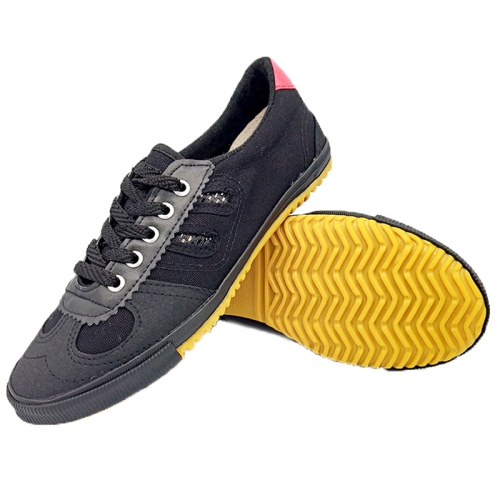 

Volleyball Shoes Tendon Sole Canvas Shoes Martial Arts Training Sports Shoes, Size:45/275(Black)
