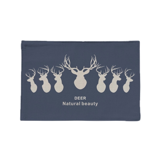 

Living Room Bathroom Velvet Non-Slip Floor Mat Fabric Carpet, Size:40x60cm(Deer House)