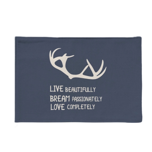 

Living Room Bathroom Velvet Non-Slip Floor Mat Fabric Carpet, Size:50x80cm(Antlers)