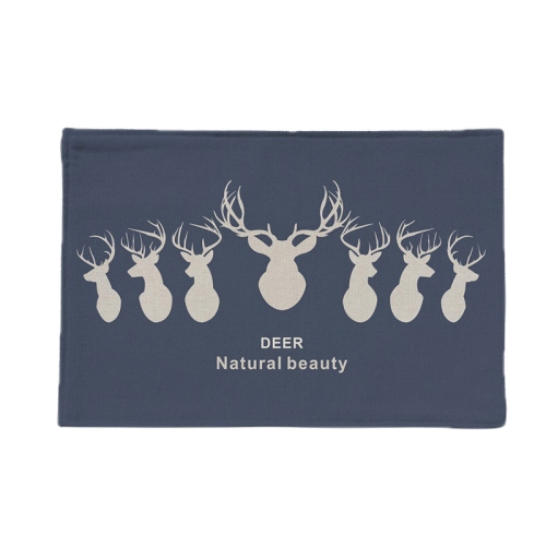 

Living Room Bathroom Velvet Non-Slip Floor Mat Fabric Carpet, Size:50x80cm(Deer House)