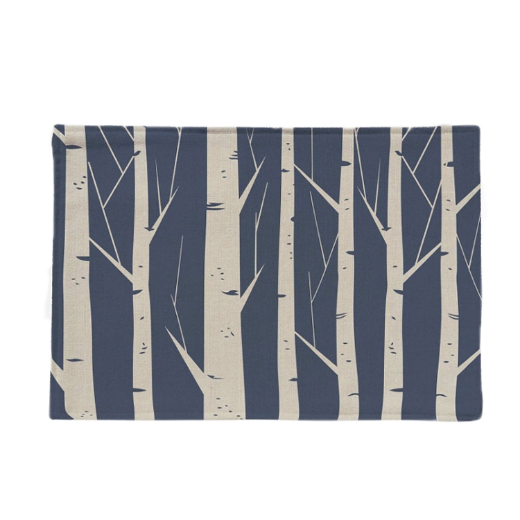 

Living Room Bathroom Velvet Non-Slip Floor Mat Fabric Carpet, Size:60x80cm(Tree)