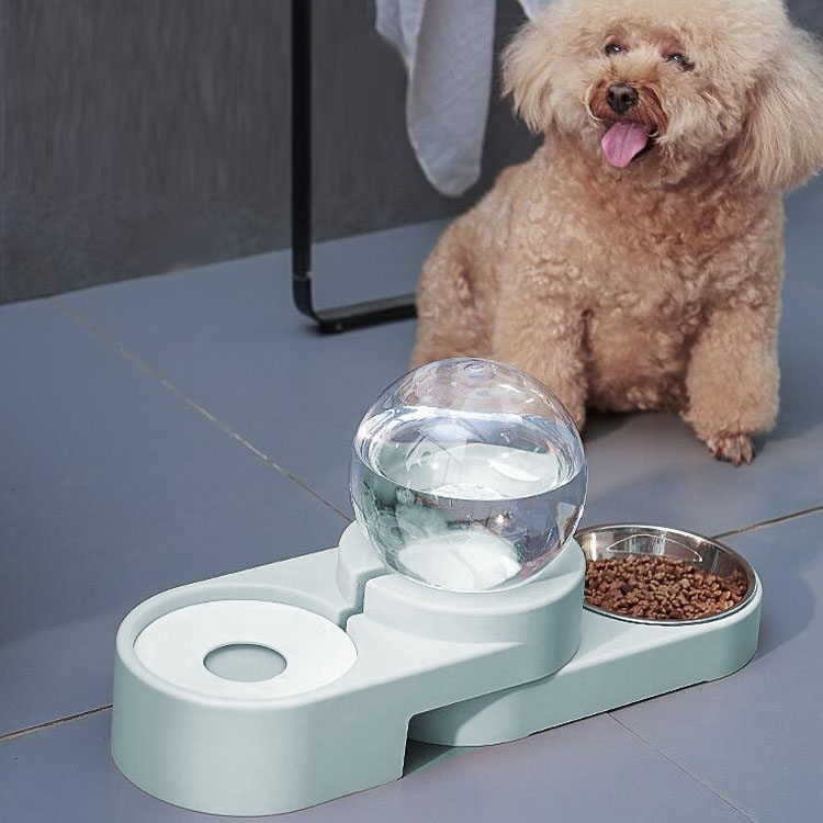 

Cat Dog Double Bowl Automatic Refill Water Drinking Fountain Pet Supplies(Blue)