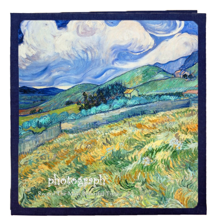 

Retro Art DIY Handmade Photo Album Self-Adhesive Film Album, Style： 18 inch Landscape(20 White Card Inner Pages)