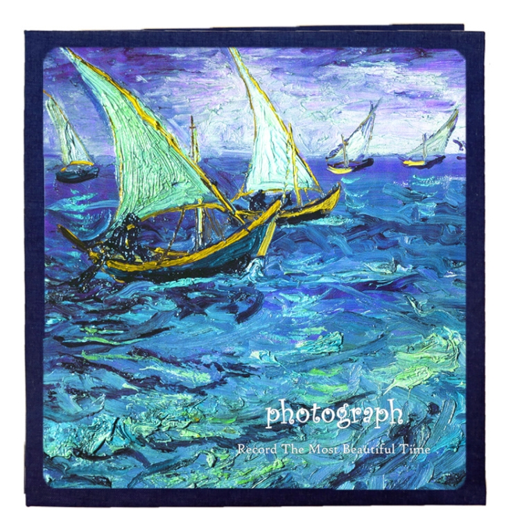 

Retro Art DIY Handmade Photo Album Self-Adhesive Film Album, Style： 18 inch Ride The Wind And Waves(20 White Card Inner Pages)