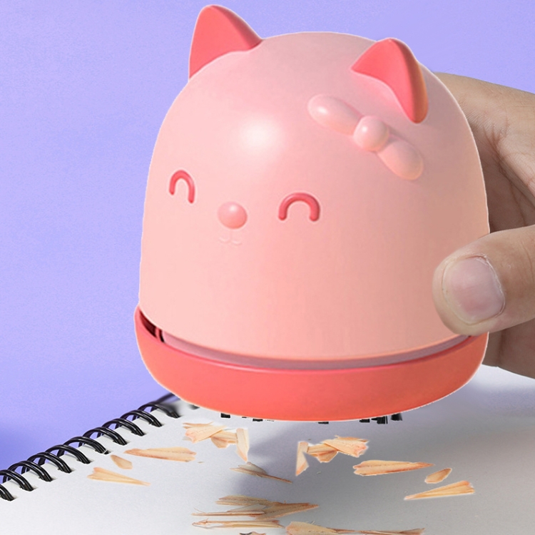 

Student Portable Handheld Cat Mini USB Rechargeable Suction Desktop Vacuum Cleaner(Pink Cat)