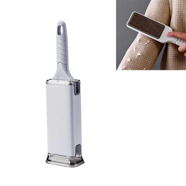 

Pull-type Household Dust Removal Wool Double-sided Cashmere Electrostatic Hair Removal Brush(Light Grey)