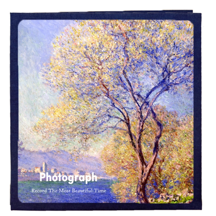 

Art Retro DIY Pasted Film Photo Album Family Couple Commemorative Large-Capacity Album, Colour:16 inch Antibes(20 White Card Inner Pages)