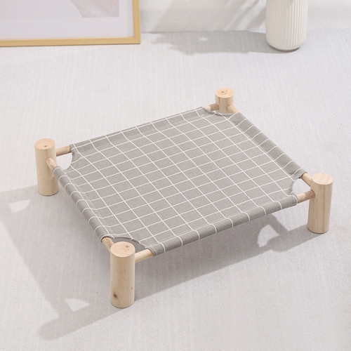 

45x50cm Four Seasons Universal Removable And Washable Pet Bed Pet Nest, Style:Gray Grid
