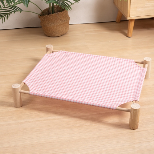 

45x50cm Four Seasons Universal Removable And Washable Pet Bed Pet Nest, Style:Pink Plaid