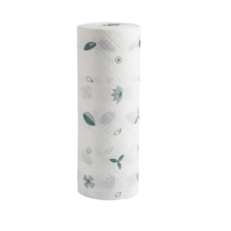 

50 Sheets Washable Lazy Rag Kitchen Non-woven Cloth Wet and Dry Dual-use Dish Towel(Four-leaf Clover)