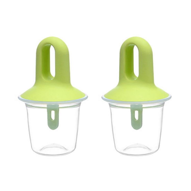 Sunsky 2 Pcs Summer Home Pratique Candy Color Diy Popsicle Moule A Creme Glacee Avec Poignee Et Couvercle Vert