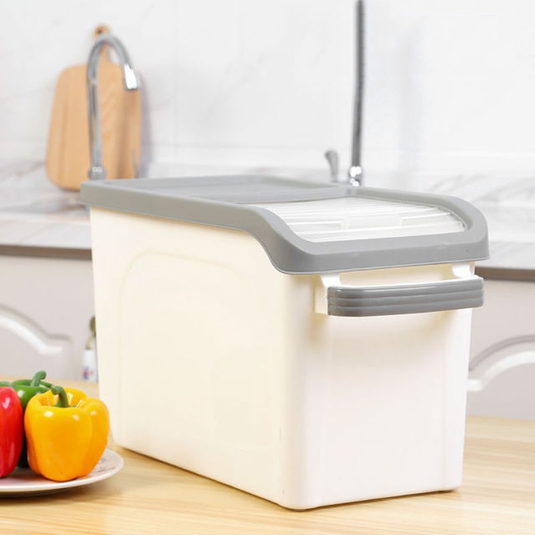 

Roller Gate Drag Cover Thickened Moisture-proof Insect-proof Rice Barrel Window Rice Storage Box with Pulley, Size:S(Gray)