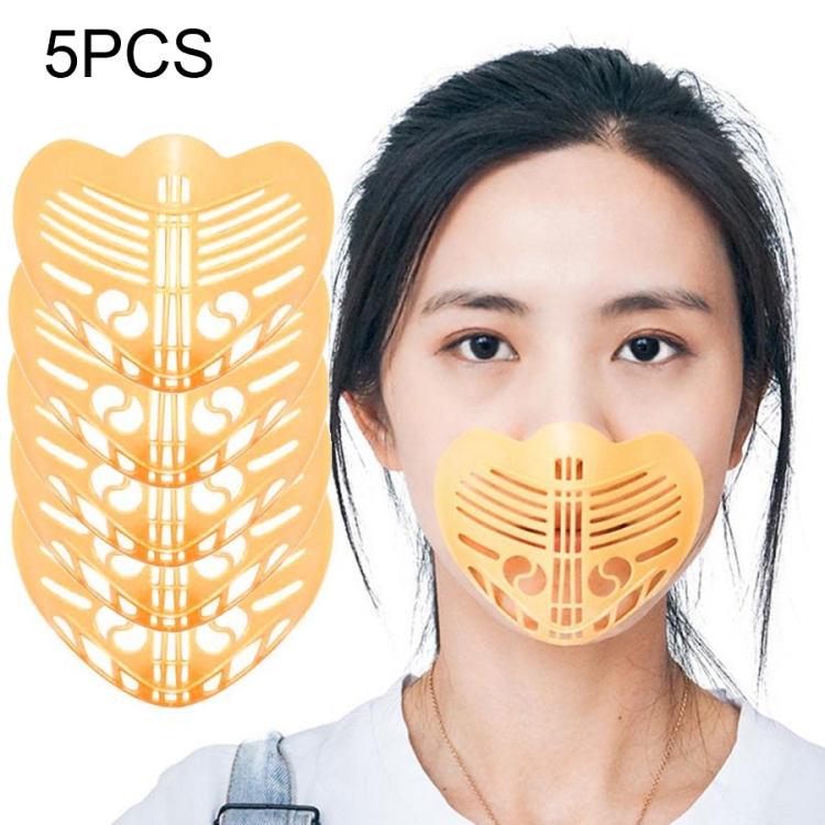 

5 PCS 3D Mask Filter Bracket Anti-suffocating Reusable Non-stick Mouth Nose Breathable Dustproof Mask Inner Pad Bracket