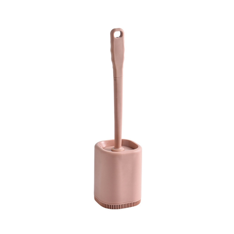 

Simple Home Furnishing Without Dead Ends Soft Handle Wall-mounted Toilet Brush(Red)