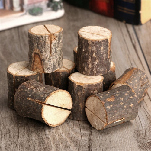 

10 PCS Log Stump Nnote Holder Photo Clip Creative Home DIY Decorative Ornaments Shooting Props