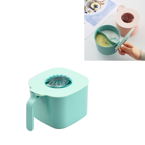 

Multifunctional Household Creative Plastic Seasoning Jar Simple Division Kitchen Seasoning Box, Style:Square(Green)