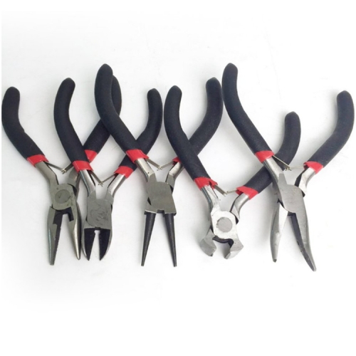 

5 In 1 Mini Jewelry Pliers Curved Nose Oblique Nose Wire Pliers 5 inch DIY Jewelry Pliers
