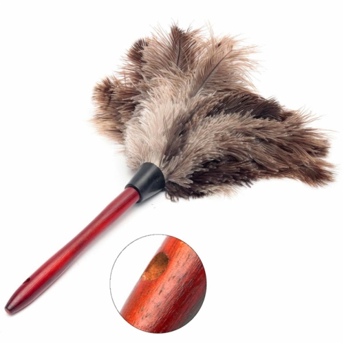 

Feather Duster Brush Wooden Handle Anti-static Household Car Dust Collector