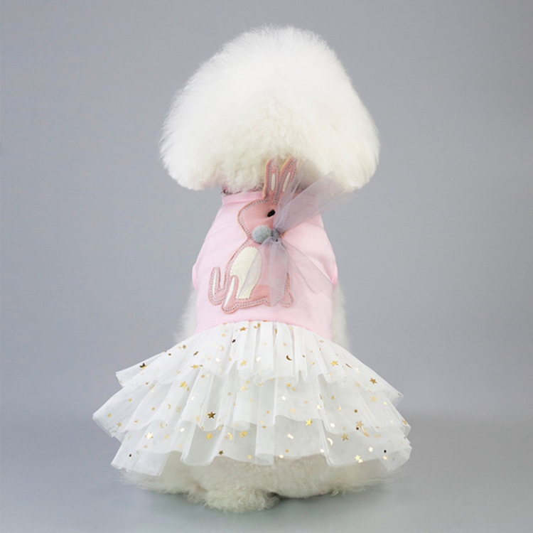 

Pet Clothing Cat Dog Spring and Summer Obedient Rabbit Skirt, Size:M(Pink)