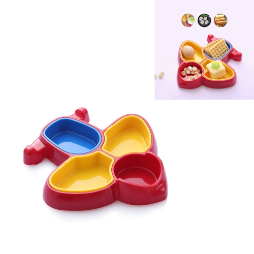 

Baby Tableware Plastic Airplane Shape Divided Meal Bowl(Red)