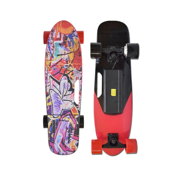 

SYL-03 Four-wheeled Lightweight Children's Remote Control Scooter Brush Street Small Fish Board Scooter Electric Skateboard(Red)
