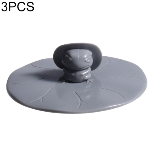 

3 PCS Floor Drain Cover Deodorant Sink for Toilet Sewer, Size:S(Gray)