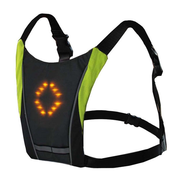 

Wireless Remote Control LED Luminous Warning Light for Safe Riding Luminous Vest(Black)